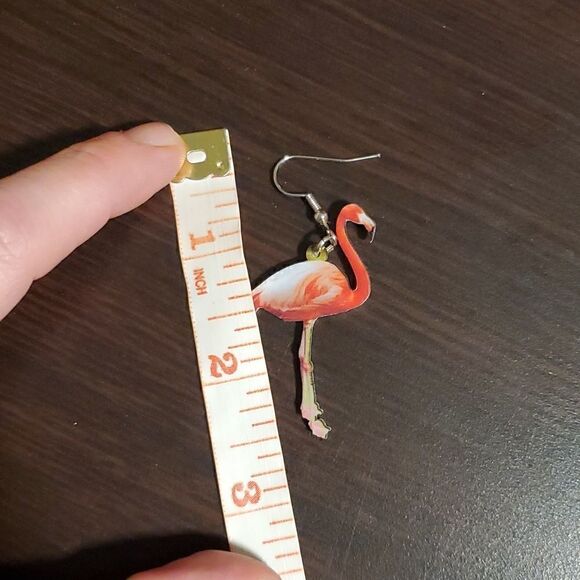 Flamingo earrings - Picture 3 of 3